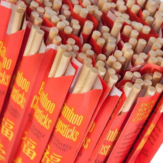 Alt view image 3 of 4 - ROYALNA 500 pairs Palillos UV Treated Premium Disposable Bamboo Chopsticks Sleeved and Separated (Bamboo, 500 pairs)