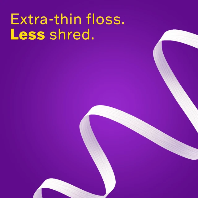 Alt view image 3 of 7 - SlimWeave Thin Glide Floss for Tight Teeth, Shred-Resistant 3-Pack | Flat ribbon floss, waxed for a smooth feel, for sensitive gums, dental tape, Mint + Xylitol, recyclable box, 164 yd total