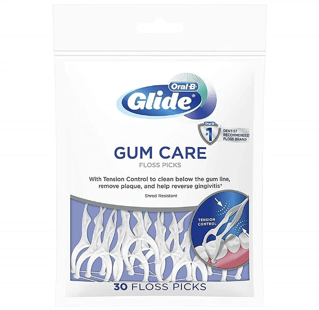 Main image of Oral-B Glide Floss Picks-30 Count, Unflavored (Pack of 6)
