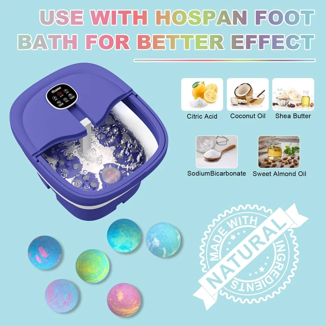 Alt view image 3 of 7 - Foot Bath Bombs, 12 Pack Essential Oil Foot Soak for Relaxing Foot Care | A Self-Care Gift for Mom, Dad and Loved Ones. Fizzy Foot Spa Bomb Helps Relax Tired Feet and Moisturize Dry Skin