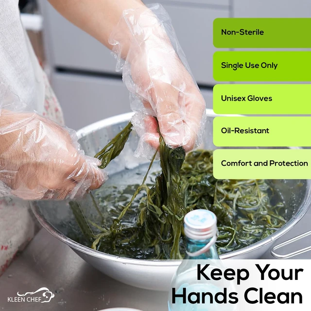Alt view image 7 of 7 - Disposable Food Handling Long Cuff Poly Gloves | One Size Fits Most, 525 per Box (2 Boxes)