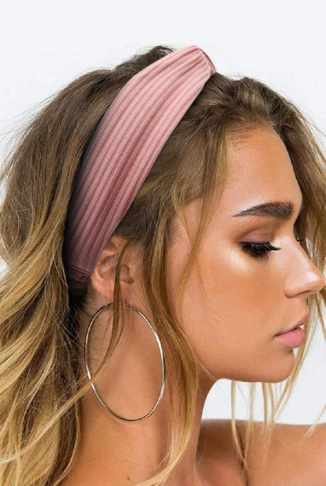 Alt view image 2 of 4 - Boho Head Bands for Women Non Slip Twist Hairbands for Short Hair Fashion Summer Hair Accessories, Solid Color, 8Pcs