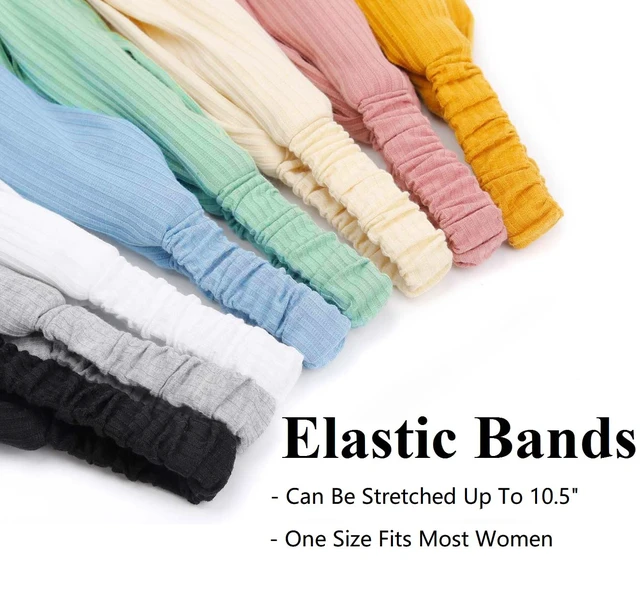 Alt view image 3 of 4 - Boho Head Bands for Women Non Slip Twist Hairbands for Short Hair Fashion Summer Hair Accessories, Solid Color, 8Pcs