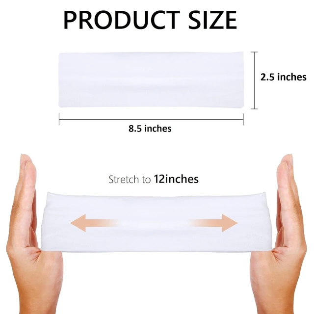 Alt view image 3 of 7 - Headbands for Women Non Slip 16 Pack Multicolor Womens Head Bands, Elastic Hair Bands Soft Cotton Cloth Headband for Workout Yoga Sports Fashion Hair Accessories