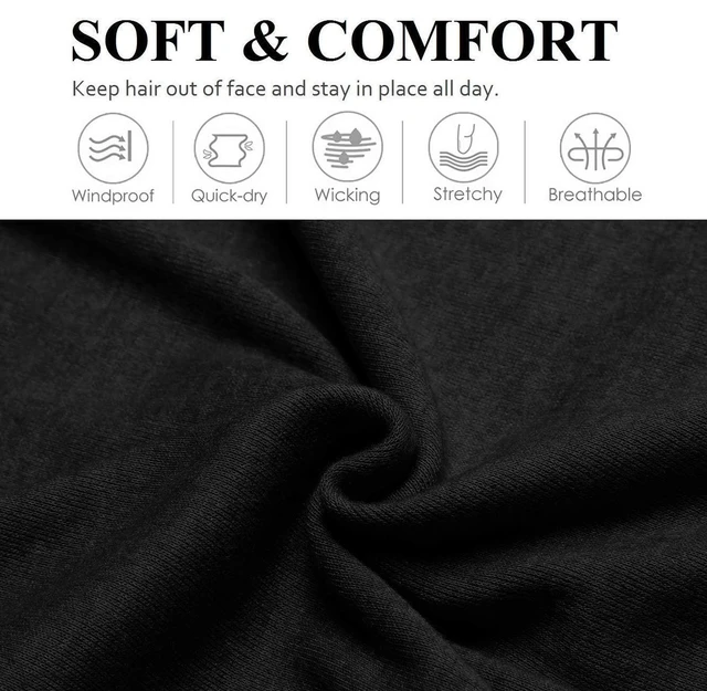 Alt view image 5 of 7 - Headbands for Women Non Slip 16 Pack Multicolor Womens Head Bands, Elastic Hair Bands Soft Cotton Cloth Headband for Workout Yoga Sports Fashion Hair Accessories