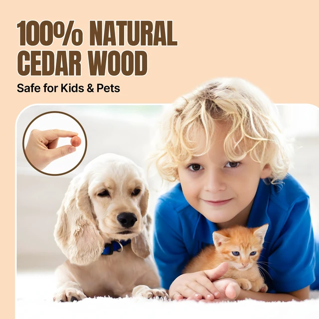 Alt view image 2 of 7 - Cedar Moth Balls for Clothes Storage - Mothballs for Indoor Use | Fresh Scented, 100% Natural Repellent, Great for Clothes, Closets & Drawers - Moth Protection