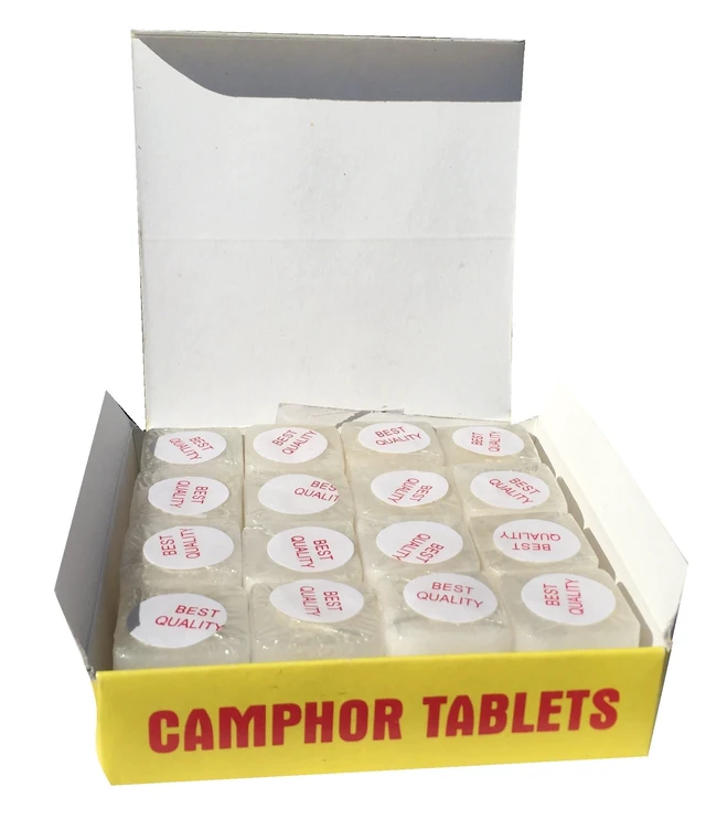Alt view image 2 of 2 - Camphor Tablets from India - 200 Grams - 64 Tablets (16 Blocks of 4) Brand