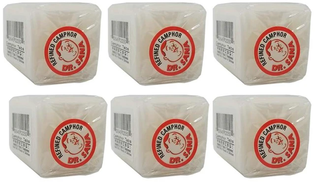 Main image of Refined Camphor Block. Multi-Use. Prevents Musty Odors, Stops Silverware and Tools from Rusting. 1 Block. 4 Tablets. Pack of 6
