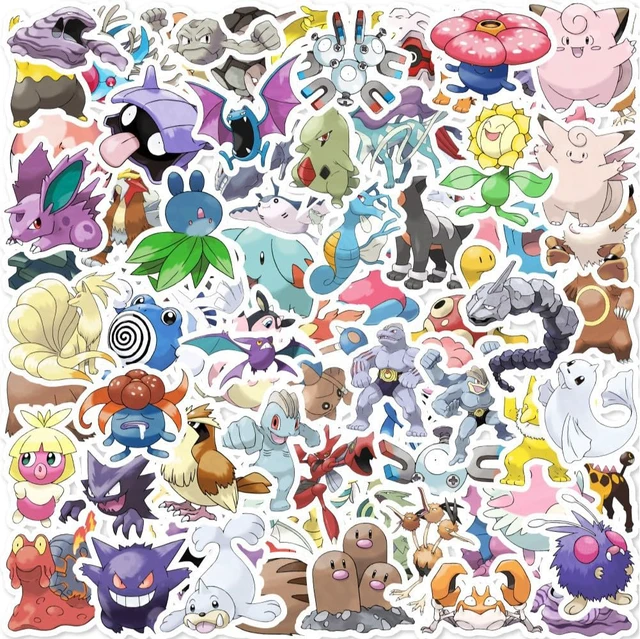 Alt view image 4 of 7 - 200 PCS Cartoon Monster Stickers, Anime Stickers,Hot Cartoon Vinyl Sticker for Water Bottle Laptop Phone Scrapbooking for Party Decor