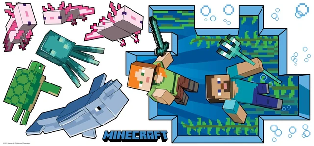 Main image of RMK5005GM Minecraft Giant Peel and Stick Wall Decal