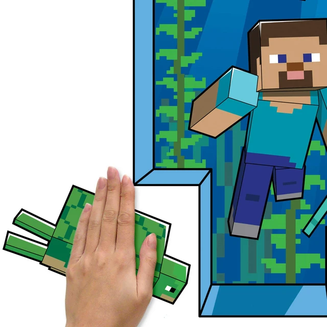 Alt view image 2 of 3 - RMK5005GM Minecraft Giant Peel and Stick Wall Decal