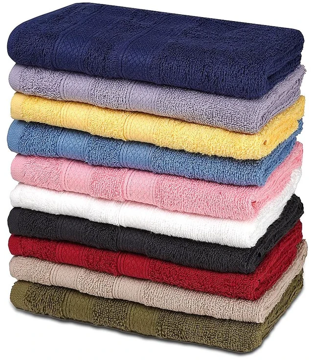 Main image of Classic Hand Towels Pack of 10 (16 x 28 Inches) 100% Ring Spun Cotton Light Weight & Super Absorbent, Fast Drying Hand Towels for Bathroom, Hotels, Travel and Spa (Assorted)