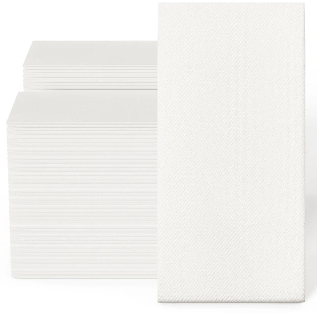 Main image of 200 Pack Disposable Guest Towels Soft and Absorbent Linen Feel Paper Hand Towels Decorative Bathroom Hand Napkins for Kitchen, Parties, Weddings,Halloween