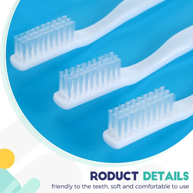 Alt view image 3 of 7 - 200 Pcs Individually Wrapped Bulk Toothbrush, Disposable Toothbrush | Soft Bristle Toothbrushes, for Adult Guests Travel Hotel Donation Home, Single Use, White