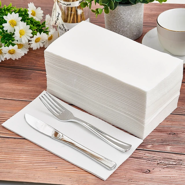 Alt view image 2 of 7 - 200PACK Disposable Hand Towels for Bathroom, Soft and Absorbent Paper Guest Towels Disposable Decorative Bathroom Hand Napkins for Kitchen, Parties, Weddings, Dinners