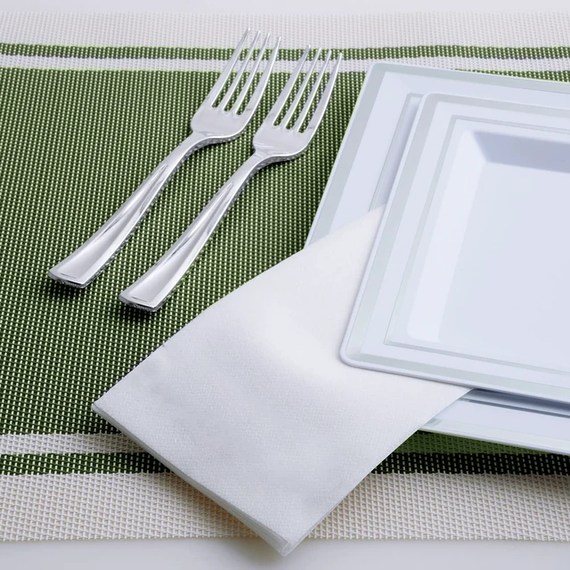 Alt view image 3 of 7 - 200PACK Disposable Hand Towels for Bathroom, Soft and Absorbent Paper Guest Towels Disposable Decorative Bathroom Hand Napkins for Kitchen, Parties, Weddings, Dinners