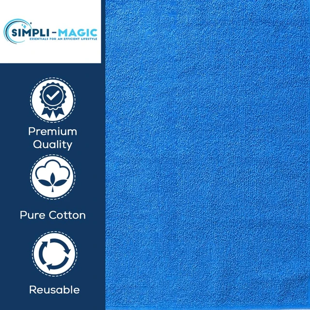 Alt view image 2 of 4 - Cotton Hand Towels, 12 Pack, 16 x 27, Blue