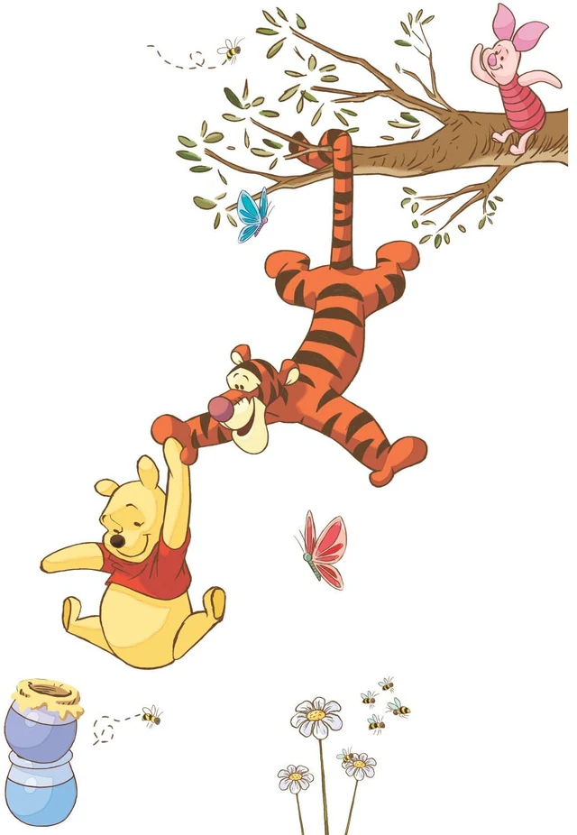 Main image of Disney Winnie The Pooh Swinging For Honey Giant Peel and Stick Wall Decals , RMK2463GM
