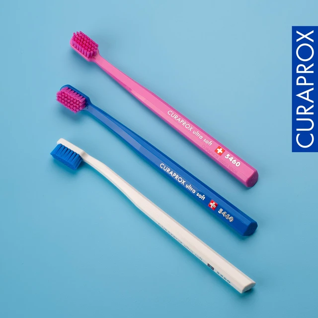 Alt view image 6 of 7 - CS 5460 Ultra-Soft Toothbrush, Random Colors, 3-Pack, Swiss Made | Dentist Recommended, Sensitive for Teeth and Gums, Gentle Plaque Removal, Angled Brush Head, Multipack, Swiss Oral Care
