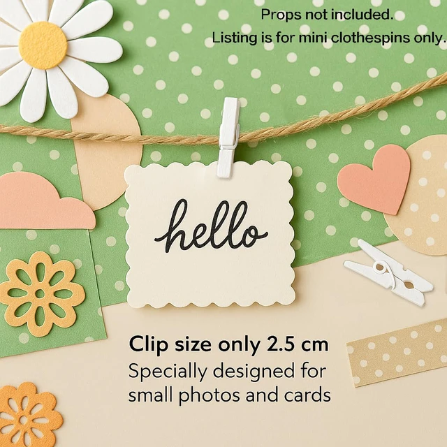 Alt view image 4 of 6 - Wooden Mini Clothespins 500 Per Pack 1" 2.5cm (White)