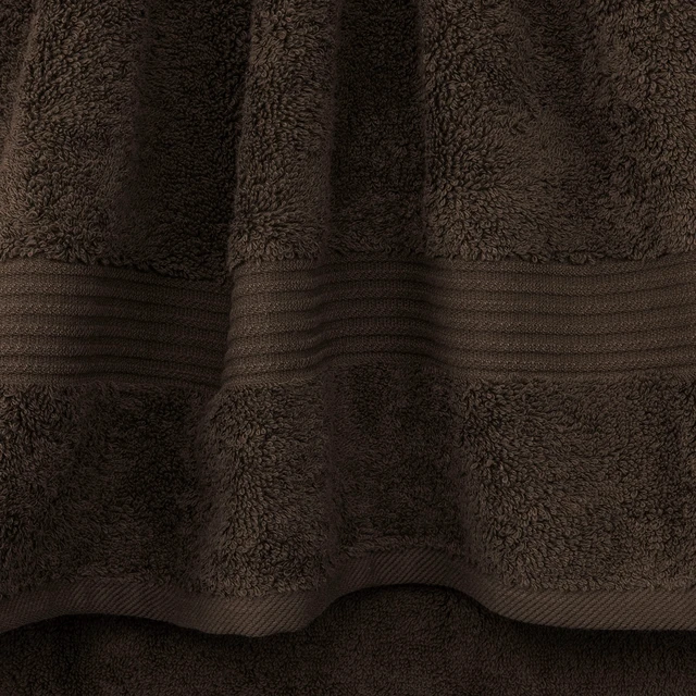 Alt view image 3 of 6 - 100% Cotton Turkish Towel Set, Soft Absorbent Quick Dry, 4 Piece Hand Towel Set, Chocolate Brown