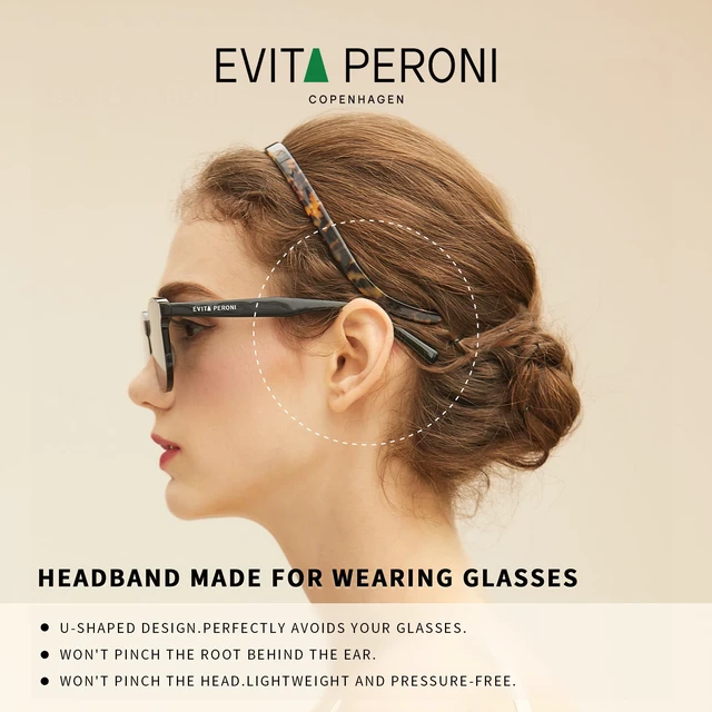 Alt view image 3 of 7 - Hair Band for Eyewear, No Pressure, Non Slip Fashion Thin Headbands for Women - Tortoise - Hairband for Women's Hair