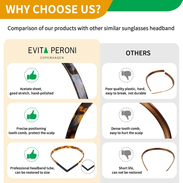 Alt view image 4 of 7 - Hair Band for Eyewear, No Pressure, Non Slip Fashion Thin Headbands for Women - Tortoise - Hairband for Women's Hair