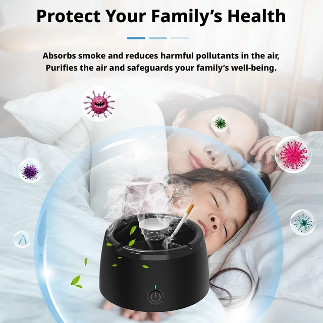 Alt view image 3 of 7 - Smokeless Ashtrays for Cigarettes Indoor,Smokeless Ash tray for Home,smoke buddy Air Purifier,smoke eaters for cigarette smoke
