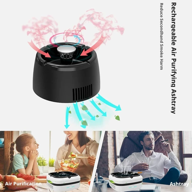 Alt view image 7 of 7 - Smokeless Ashtrays for Cigarettes Indoor,Smokeless Ash tray for Home,smoke buddy Air Purifier,smoke eaters for cigarette smoke