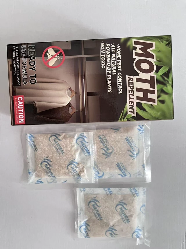 Alt view image 5 of 7 - 10 Pack Natural Moth Repellent for Clothes Indoor Use, Alternative Moth Balls Moth Traps for Clothes, Peppermint and Thyme Essential Oils Effectively Keep Moths Away from Closet Drawers Woolen Silk
