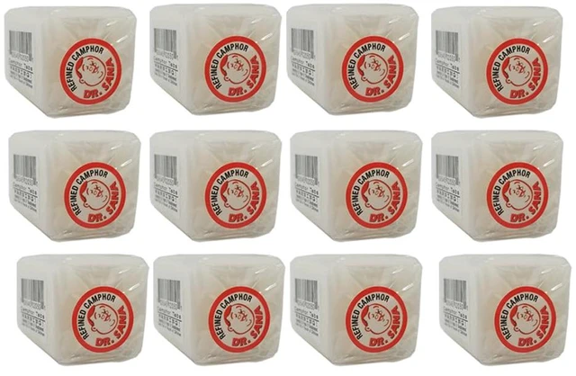 Main image of Refined Camphor Block. Multi-Use. Prevents Musty Odors, Stops Silverware and Tools from Rusting. 1 Block. 4 Tablets. Pack of 12