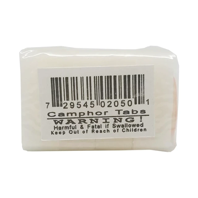 Alt view image 6 of 6 - Refined Camphor Block. Multi-Use. Prevents Musty Odors, Stops Silverware and Tools from Rusting. 1 Block. 4 Tablets. Pack of 12