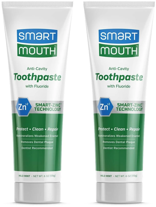 Main image of Anti-Cavity + Zinc Toothpaste, 6 oz, 2-Pack | Fluoride Toothpaste, Cavity Prevention, Remineralizes Enamel, Sensitive Whitening, Alcohol-Free, Sugar-Free, and Gluten-Free