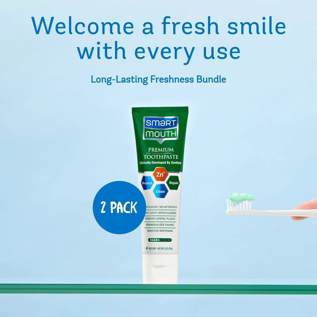 Alt view image 3 of 6 - Anti-Cavity + Zinc Toothpaste, 6 oz, 2-Pack | Fluoride Toothpaste, Cavity Prevention, Remineralizes Enamel, Sensitive Whitening, Alcohol-Free, Sugar-Free, and Gluten-Free