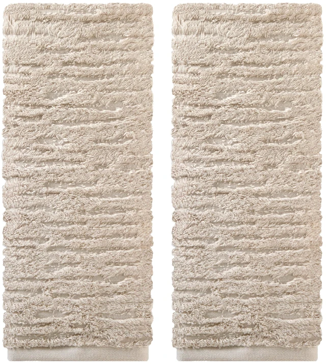 Main image of CloudSoft Hand Towel Set, 2-Piece, 100% Cotton Luxury, Oatmeal | Premium spa-level quality. 600 GSM weight. Ultra plush & absorbent. For use in the bathroom, kitchen, bar or any sink space.