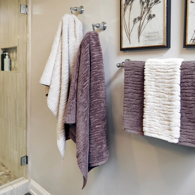 Alt view image 2 of 7 - CloudSoft Hand Towel Set, 2-Piece, 100% Cotton Luxury, Oatmeal | Premium spa-level quality. 600 GSM weight. Ultra plush & absorbent. For use in the bathroom, kitchen, bar or any sink space.