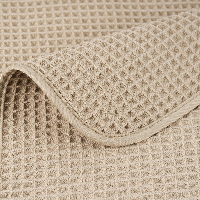 Alt view image 6 of 7 - 430 GSM Poly Blend Microfiber Quick Dry Waffle Hand Towel, 16x30 in | 4 Pack, Oversize, Lint Free, Quick Dry, Hanging Loop