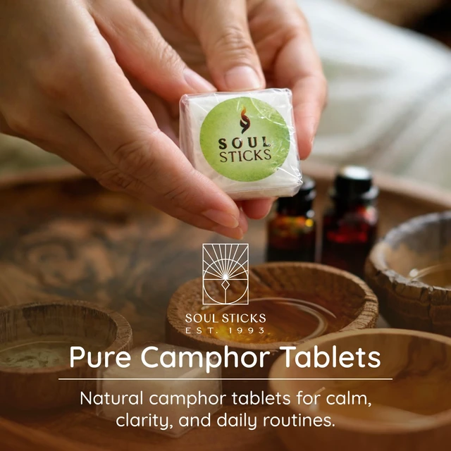 Alt view image 4 of 7 - Natural Camphor Blocks,Pure Camphor Tablets for Aromatherapy & Puja - Alcanfor en Bloques, Alcanfor en Bolitas, Kapoor for Pooja (300 Grams (64 Tablets))