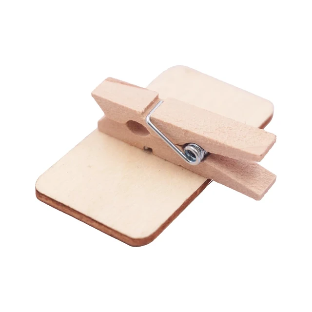 Alt view image 4 of 6 - 72 Count Chalkboard Signs Clips - Rectangle Wood Framed 2" x 1.5" Wooden Blackboard for Crafts, Home Decor, and Organization, Perfect for Special Occasions and Events Decoration