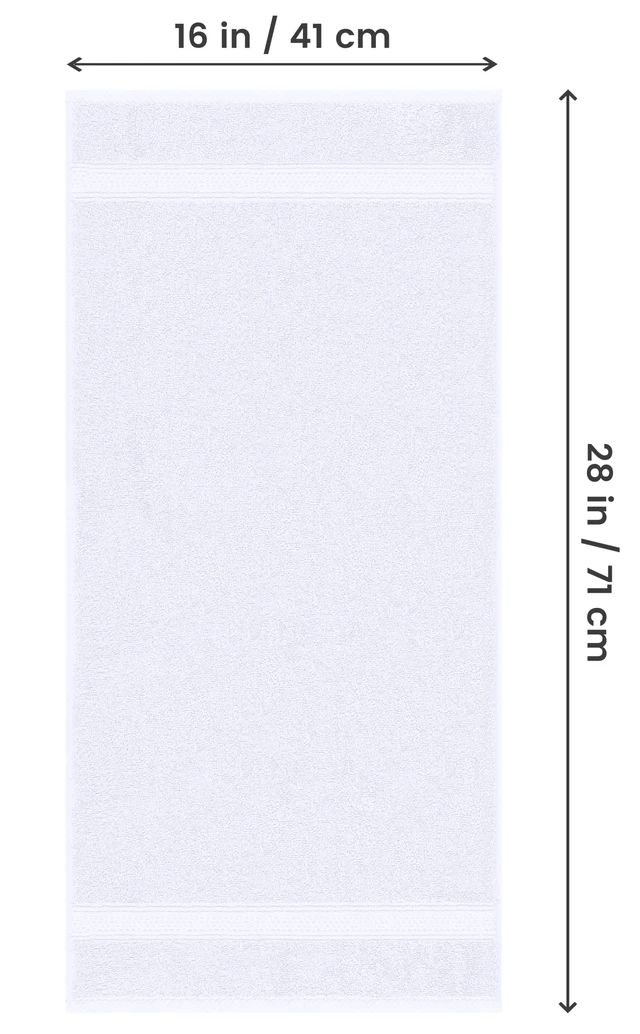 Alt view image 2 of 7 - 6 Pack Premium Hand Towels, 16x28 in, 600 GSM Cotton, White | Premium Ultra-Soft Lightweight Ring Spun Cotton Hand Towels - Highly Absorbent, Ideal for Bathroom, Gym, Spa & Hotel