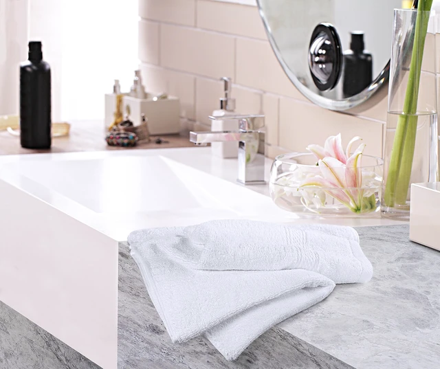 Alt view image 4 of 7 - 6 Pack Premium Hand Towels, 16x28 in, 600 GSM Cotton, White | Premium Ultra-Soft Lightweight Ring Spun Cotton Hand Towels - Highly Absorbent, Ideal for Bathroom, Gym, Spa & Hotel