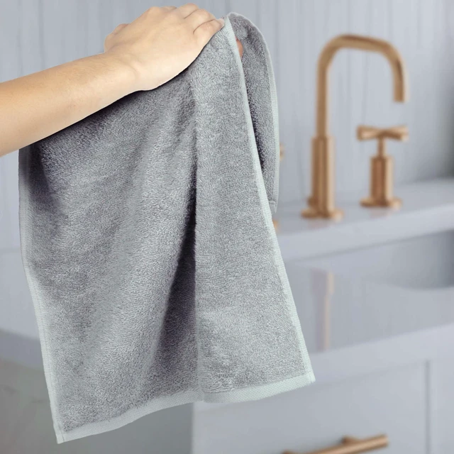 Alt view image 4 of 5 - Soft and Thick Cotton Hand Towels for Gym, 16 x 26 in, Gray, 12-Pack