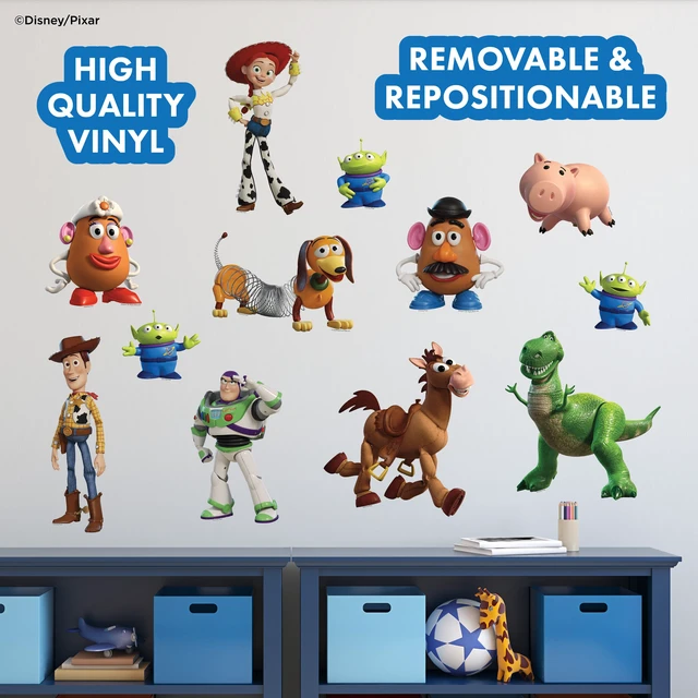 Alt view image 2 of 7 - Disney Toy Story Wall Decals - Set of 12 Vinyl Stickers for Nursery Bedroom Bathroom - Peel and Stick Room Decorations