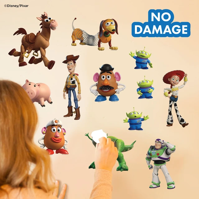 Alt view image 4 of 7 - Disney Toy Story Wall Decals - Set of 12 Vinyl Stickers for Nursery Bedroom Bathroom - Peel and Stick Room Decorations