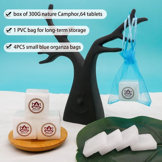 Alt view image 4 of 7 - 300Grams Natural Camphor Blocks 64-Tablets Refined Pure Camphor Cubes for Indian Pooja Alcanfor Tablets Religious Purpose Kapoor for Pooja Odor Eliminator Incense Ideal Indian Ritual