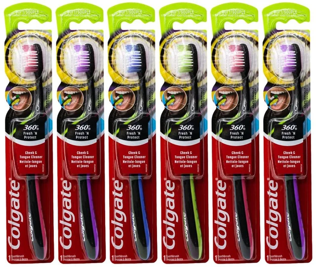 Main image of 360 Fresh N' Protect Toothbrush, Ultra Compact, Soft (Colors May Vary) - Pack of 6