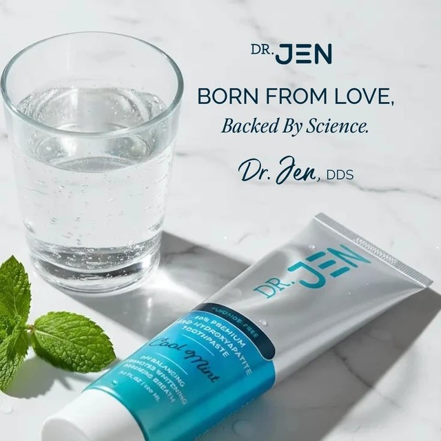 Alt view image 7 of 7 - Fluoride Free Toothpaste with 10% Premium Nano Hydroxyapatite | Infused with Xylitol and Glycerin, Remineralizing Daily Oral Care for Sensitive Teeth, Travel Essentials, Cool Mint, 1 Pack