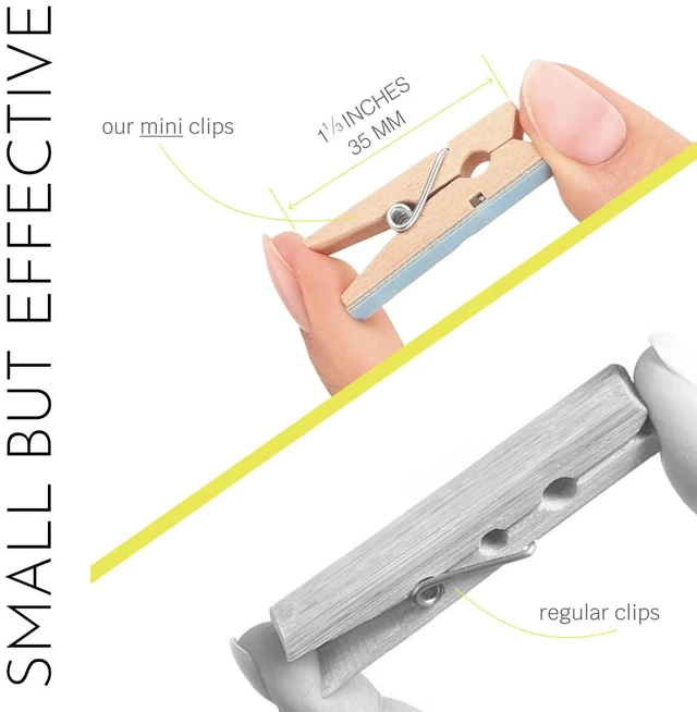 Alt view image 3 of 7 - 50 pack Mini Self Adhesive Clips for Pictures - Poster Hanger Paper Clip Holder for Wall, Photo Cards Hanging Display Office Board & Picture Boards, Artwork Photos Holders Card Hangers Dorm Room Decor