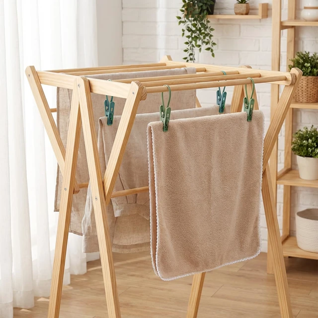 Alt view image 5 of 7 - 120 Pack Clothes Pins Clothes Peg Clip Pins with Plastic Rope for Clothesline, Mini ClothesPins with Hanging Rope, Multicolor Drying Clothing Clips Hooks for Hanging Socks Hats Pants Towel Photo