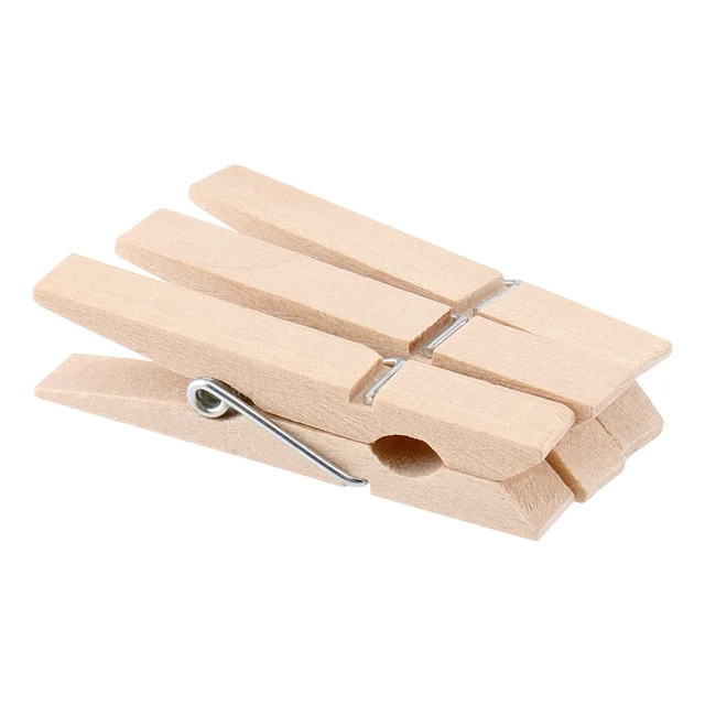 Alt view image 6 of 7 - 400Pcs 1.77 x 0.27 Inch Wooden Small Clothes Pins, Mini Wooden Clothespins, Wooden Clamp Clothes Pins Clip for Documents, Paper, Photos Fixing